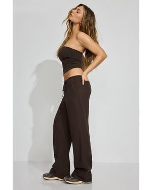 Garage Clean Linen Trousers - Brown