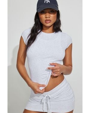 Garage Layered Crewneck Short Sleeve Top - White