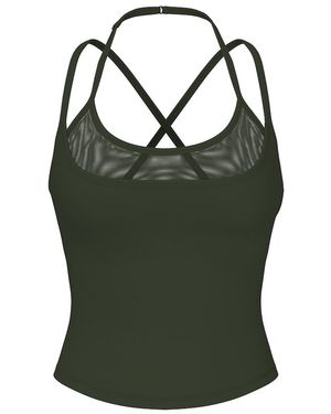 Garage Active Double Layer Mesh Tank Top - Green