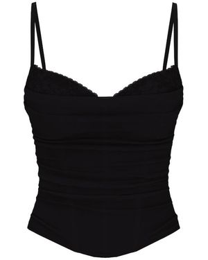 Garage Ally Mesh Peekaboo Bustier - Black