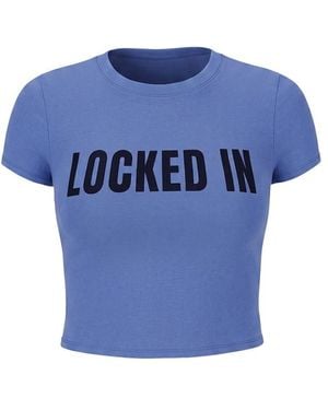 Garage Supersoft Cropped Crewneck T-Shirt - Blue