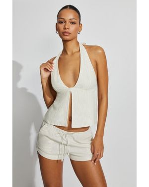 Garage Clean Linen Mini Shorts - White