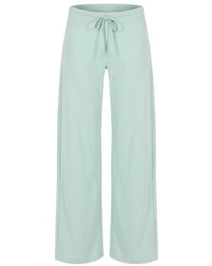 Garage Stretchterry Wide Leg Trousers - Blue