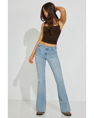 Garage Low Rise Flare Jeans - Blue