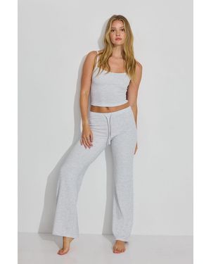 Garage Waffle Flare Pants - White