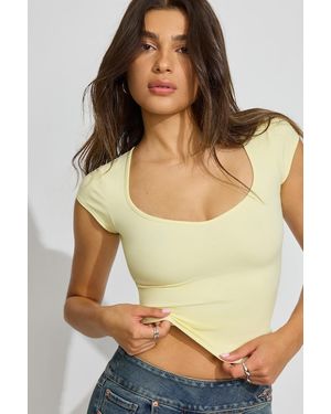 Garage Sleek Sweetheart T Shirt - Yellow