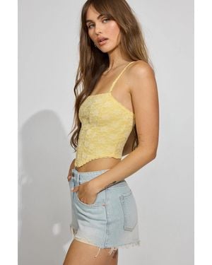 Garage Lace Bustier Top - Multicolor