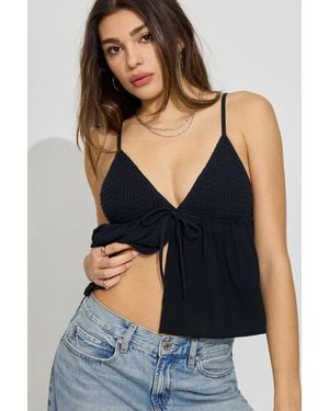 Garage Mix Media Tank Top - Blue