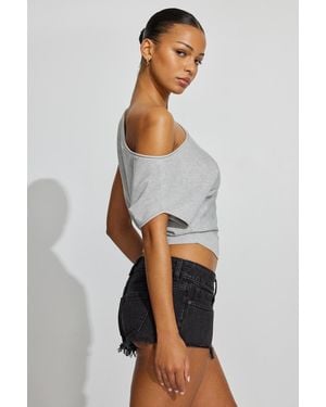 Garage Ultra Low Rise Relaxed Denim Shorts - Black
