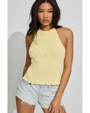 Garage Smocked Boatneck Cami Top - Multicolor