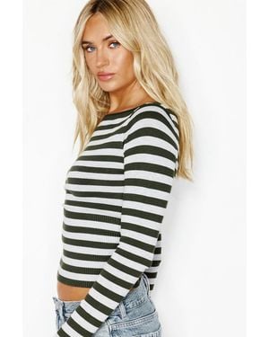 Garage Ryan Fitted Boatneck Sweater - White