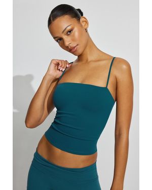 Garage Sleek Straight Neck Cami Top - Blue