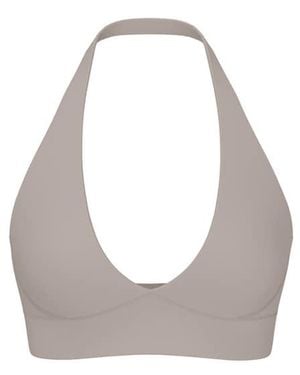 Garage Active Plunge Halter Bra - White