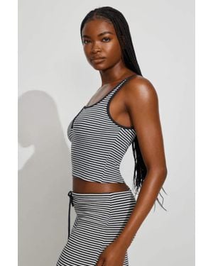 Garage Waffle Henley Tank Top - Grey