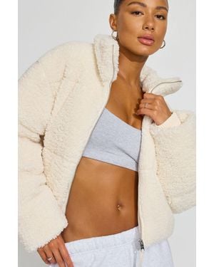 Garage Sherpa Puffer Jacket - Natural