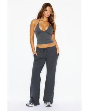 Garage Sleek Plunge Halter Top - Blue
