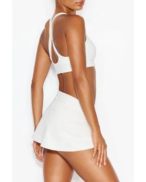 Garage Active Low Rise A-Line Waistband Micro Skort - White