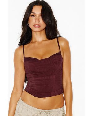 Garage Ally Mesh Peekaboo Bustier - Purple