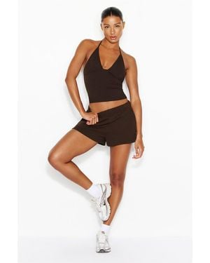 Garage Softterry Relaxed High Rise Shorts - Brown