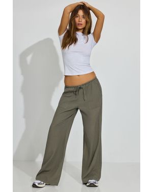 Garage Millie Linen Pull-On Pants - White