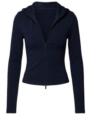 Garage Stretchterry Hooded Zip Up - Blue