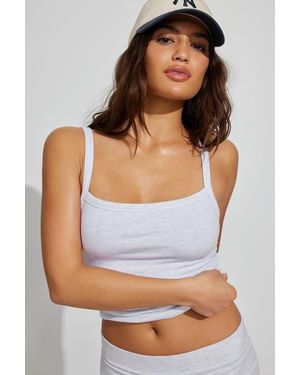 Garage Stretchterry Binding Cami Top - White