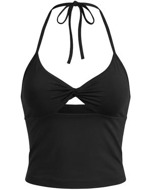 Garage Baretouch Twist Halter Top - White