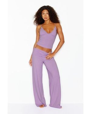 Garage Modal Foldover Pants - Purple