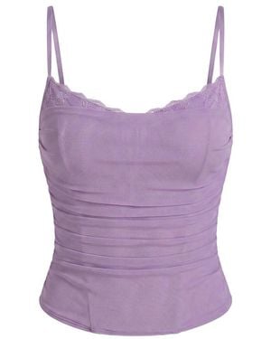Garage Ally Mesh Peekaboo Bustier - Purple