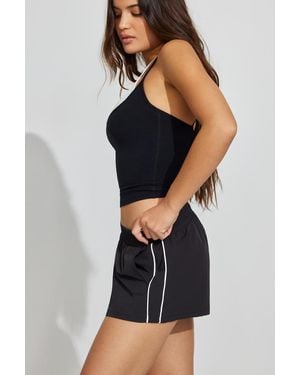 Garage Nylon Striped Shorts - Black
