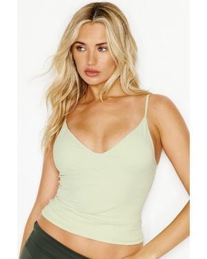 Garage Active Plunge Cami Top - White