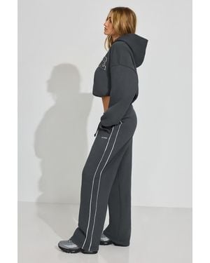 Garage Ultrafleece Straight Leg Sweatpants With Piping - Gray