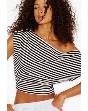 Garage Stretchterry Off Shoulder Top - Grey