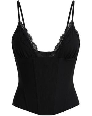 Garage Adela Lace Trim Cami Corset - Black