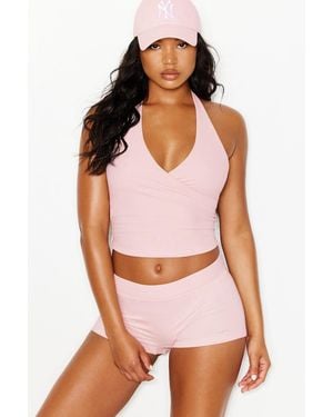 Garage Stretchterry Cheeky Shorts - Pink
