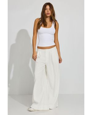 Garage Baggy Linen Pants - White