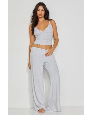 Garage Pointelle Slouchy Pants - White