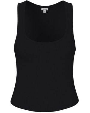 Garage Snatchrib Scoop Tank Top - Black