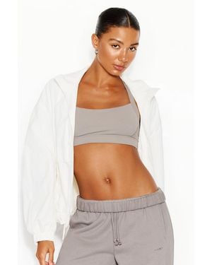 Garage Long Windbreaker - White