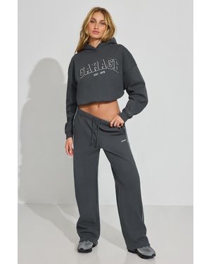 Garage Ultrafleece Straight Leg Joggers With Piping - Grey