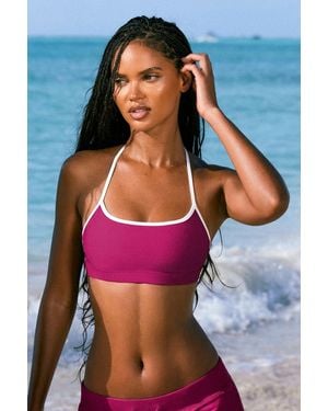 Garage Active Micro Halter Top - Purple