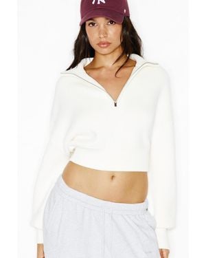 Garage City Layer Half Zip Jacket - White