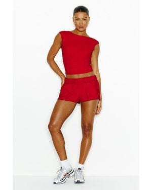 Garage Supersoft Ruched Back Top - Red