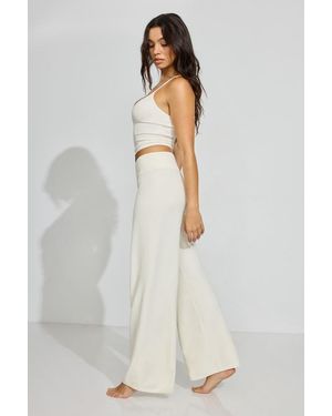 Garage Chenille Low Rise Pants - Natural