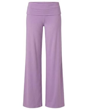 Garage Modal Foldover Trousers - Purple