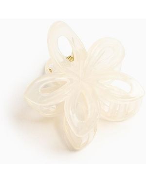 Garage Open Flower Claw Hair Clip - White