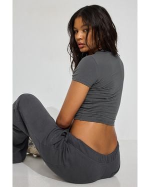 Garage Supersoft Crewneck Cropped T-Shirt - Grey