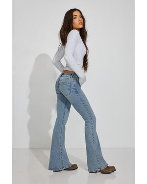 Garage Low Rise Flare Jeans - Blue