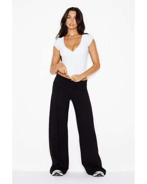 Garage Brushed Stretchterry Wide Leg Pants - Blue