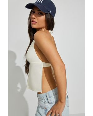 Garage Celine Tie Back Apron Top - Blue